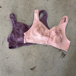 Elegant  Pink and Purple Bralette Set